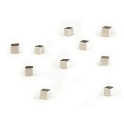 Minimagnet kub 10-pack, Silver