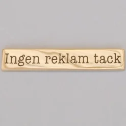Mässningsskylt, Ingen reklam tack