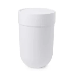 Papperskorg med vipplock 6L, Umbra, Vit