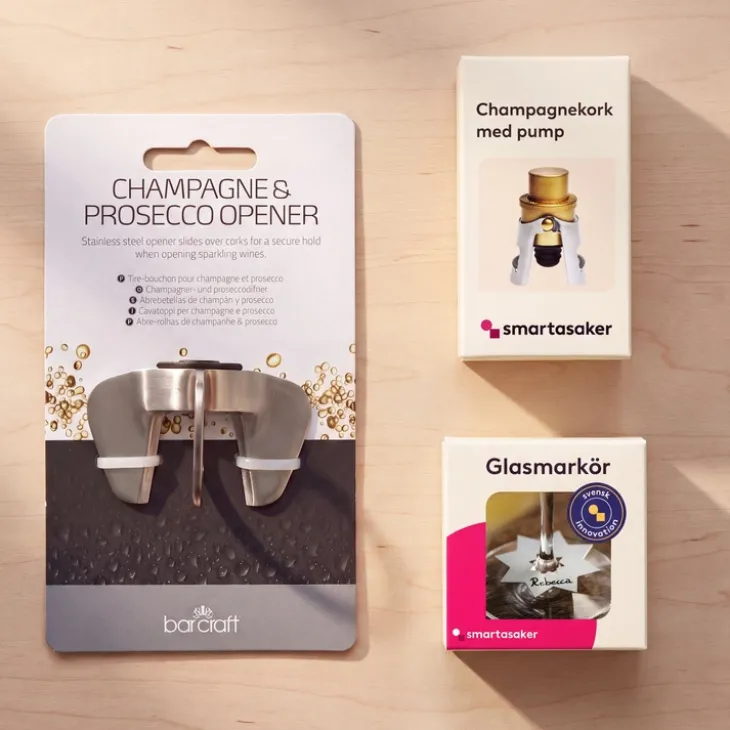 Presentkit: Champagnetillbehör