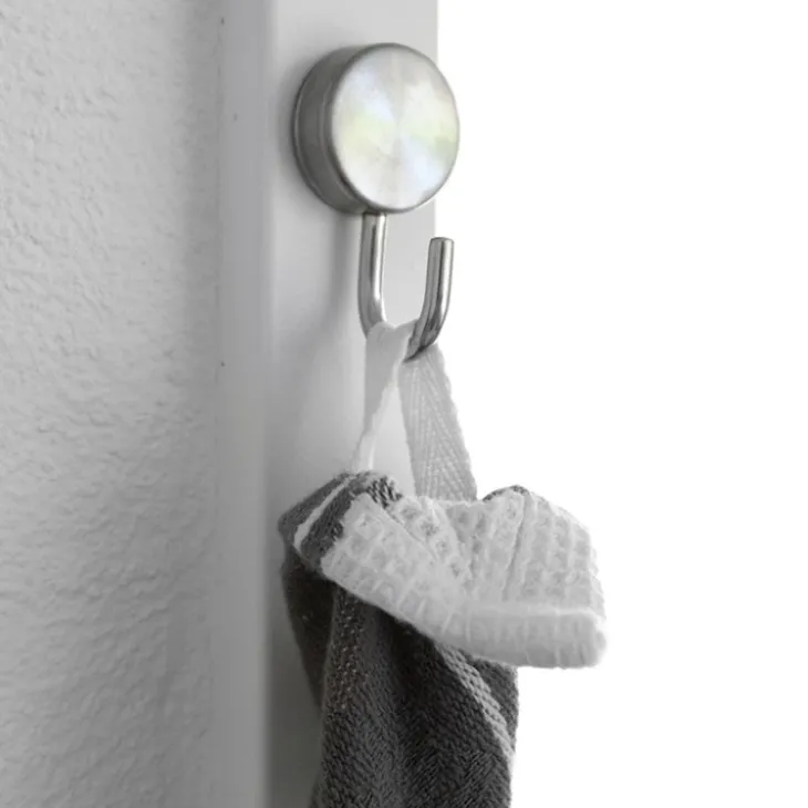 Rund magnetkrok 2-pack, Silver