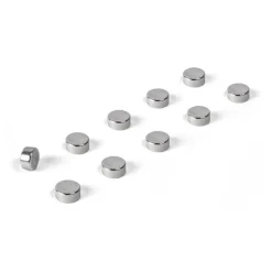 Rund minimagnet 10-pack, Silver