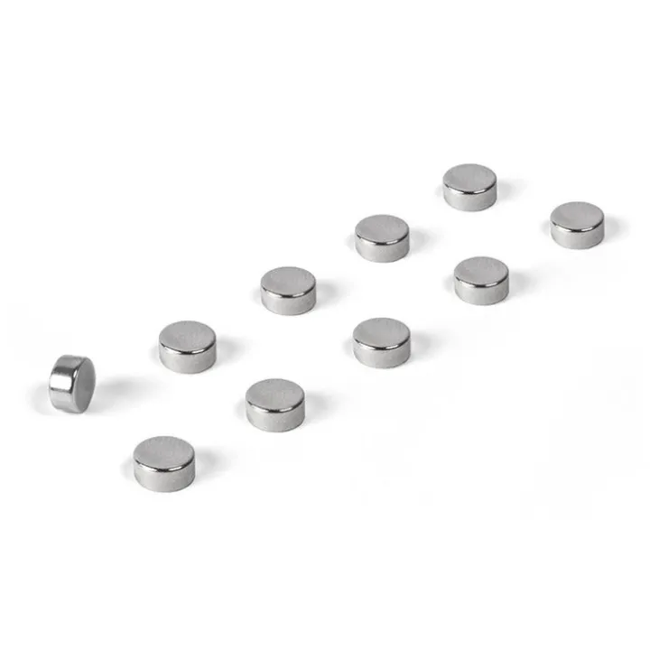 Rund minimagnet 10-pack, Silver