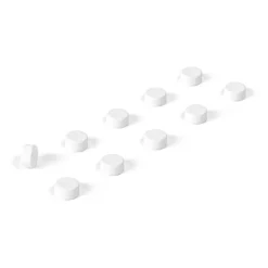Rund minimagnet 10-pack, Vit