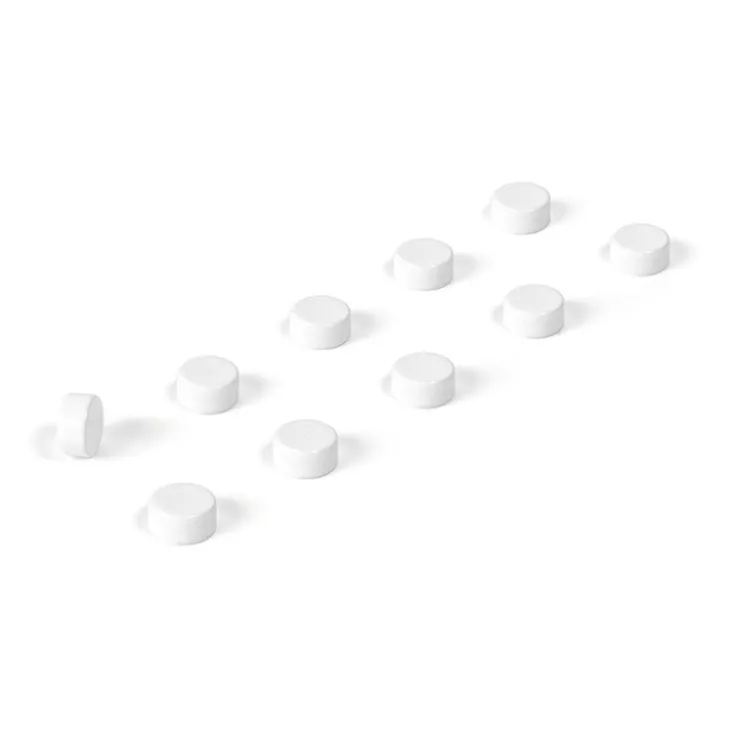 Rund minimagnet 10-pack, Vit