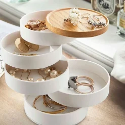 Rund smyckesask med trälock, Yamazaki