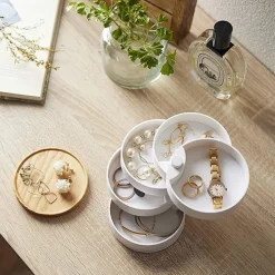 Rund smyckesask med trälock, Yamazaki