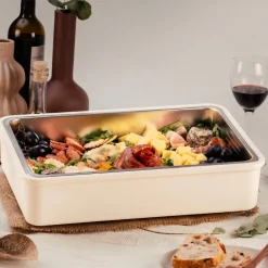 Serveringslåda med kylklampar, Platterbox