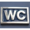 Självhäftande WC skylt, Blå