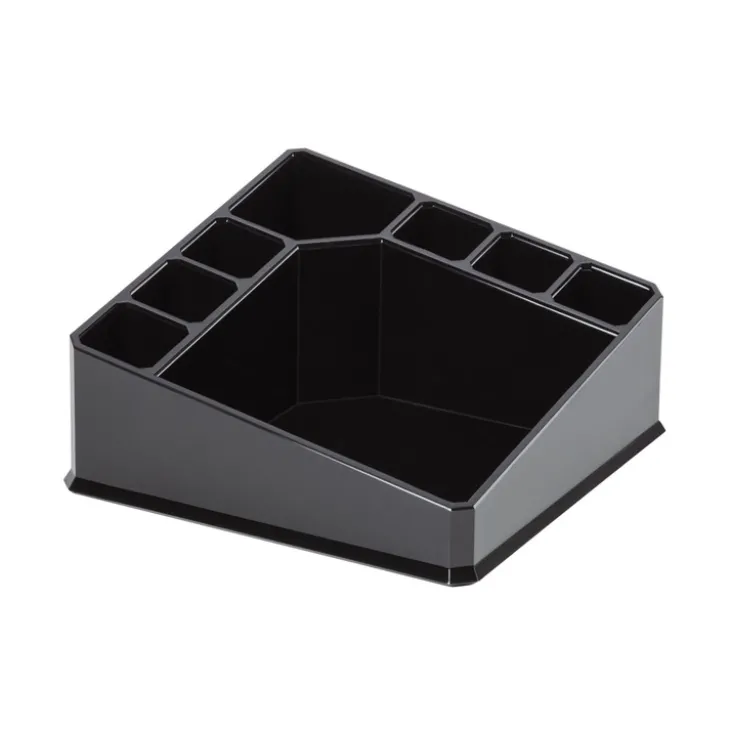 Sminkställ med 8 fack, CONFIGURABLE, 22 x 13 x H 8 cm, Svart