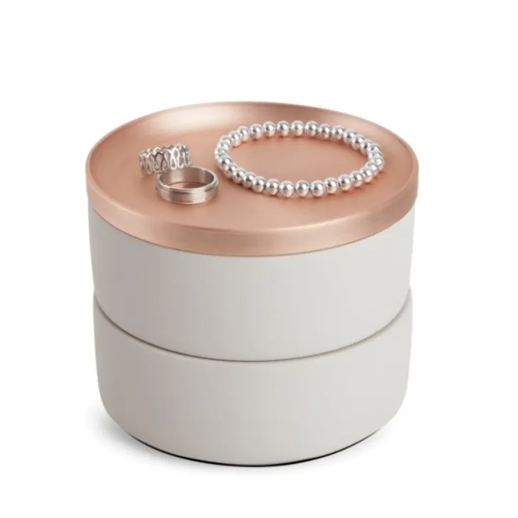 Smyckessask rund, TESORA, Ø 12,7cm, Umbra