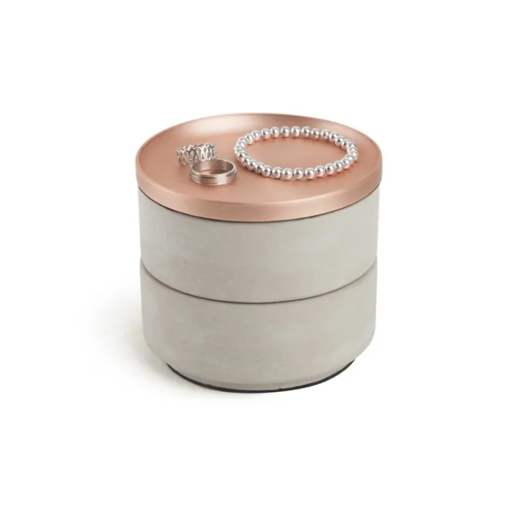 Smyckessask rund, TESORA, Ø 12,7cm, Umbra