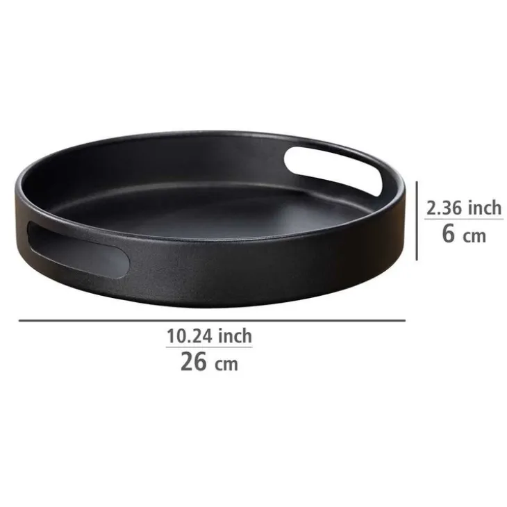 Snurrbricka med hög kant i trä, 26cm