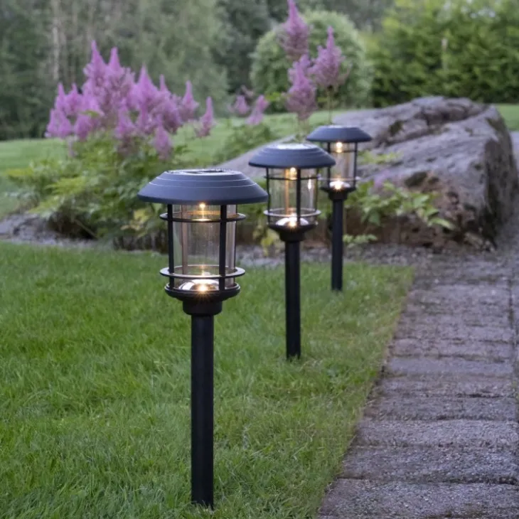Solcellsladdad gångbelysning, 3-pack