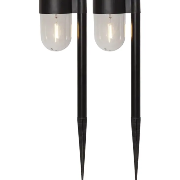Solcellsladdad markbelysning, 2-pack, 30 cm