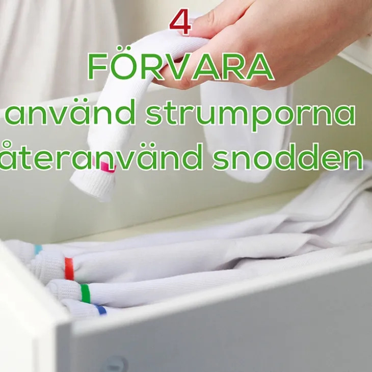 Sortera strumpor Strumpsnodd