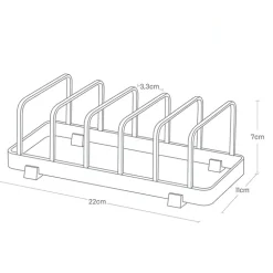 Ställ för tallrikar, TOWER DISH STAND, 22 x 11 x H 7 cm, Yamazaki