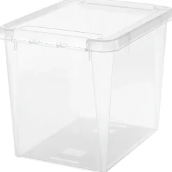 Stor förvaringslåda med lock 52L, SmartStore, Klar/vit