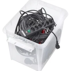 Stor förvaringslåda med lock 52L, SmartStore, Klar/vit