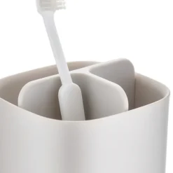 Tandborstmugg för eltandborste, Joseph Joseph, Beige