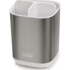 Tandborstmugg för eltandborste, Joseph Joseph, Silver