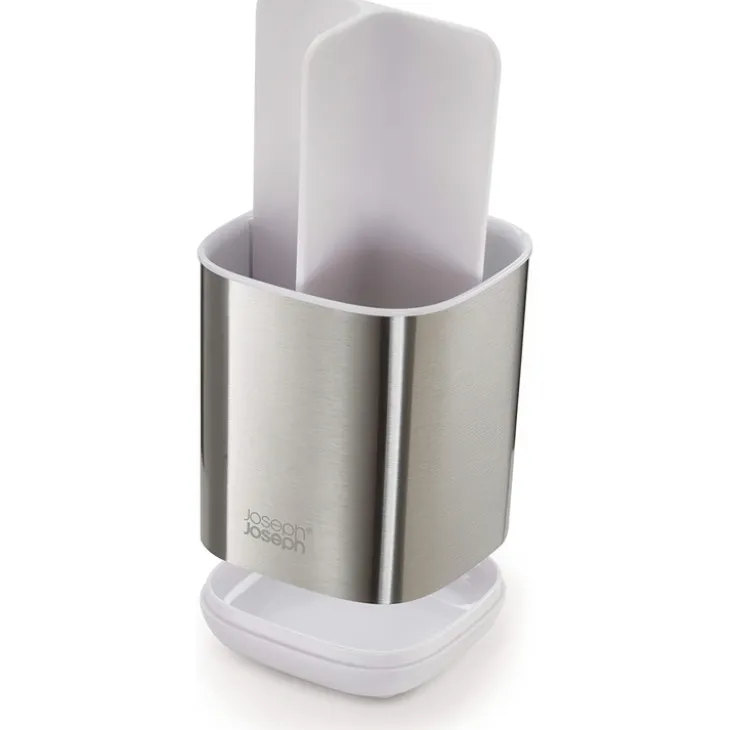 Tandborstmugg för eltandborste, Joseph Joseph, Silver