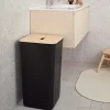 Tvättkorg med trälock 53L, SmartStore