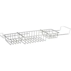 Utdragbar badkarsbricka i metall, 58-92cm