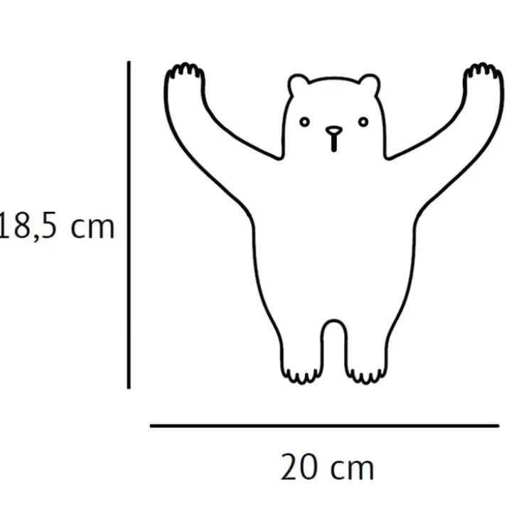 Väggkrok i återvunnen metall, Björn