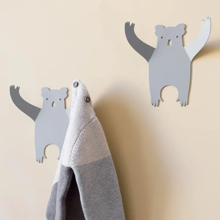 Väggkrok i återvunnen metall, Koala